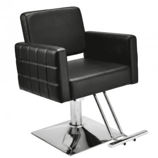 Olakula Barber Chair with Quilted Grid Armrests - 360° Rotating, Height Adjustable Salon Chair(Black) Olakula Barber Chair with Quilted Grid Armrests - 360° Rotating, Height Adjustable Salon Chair(Black)