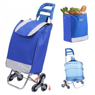 Olakula Shopping Cart with Wheels-Stair Climbing,Comes with a Removable Waterproof Bag.(Blue) Olakula Shopping Cart with Wheels-Stair Climbing,Comes with a Removable Waterproof Bag.(Blue)